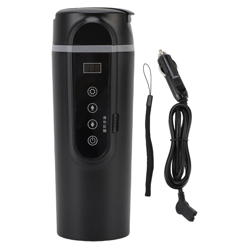 Portable Car Heating Cup 500ML Travel Electric Kettle 12V-24V Portable Water Boiler Heated Cup for