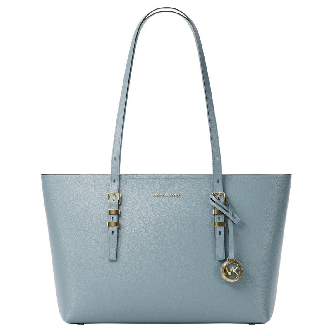 

Michael Kors Quinn Adjustable Shoulder Strap Tote Bag Women tote bags Gold Light-Blue 30T5GQNT2L-CHAMBRAY Basic Set (Bag+Dust Bag)
