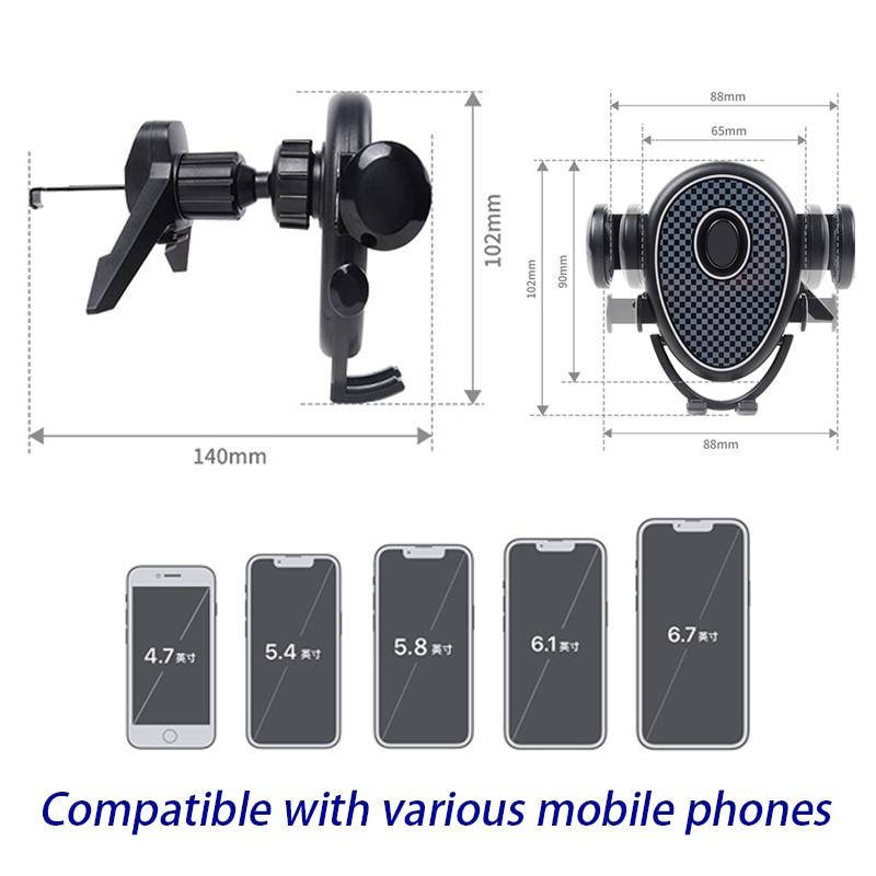 SEAMETAL Car Phone Holder For Air Vent Portable Car Mount Stand GPS Auto Clip Smartphone Bracket for iPhone Samsung Xiaomi