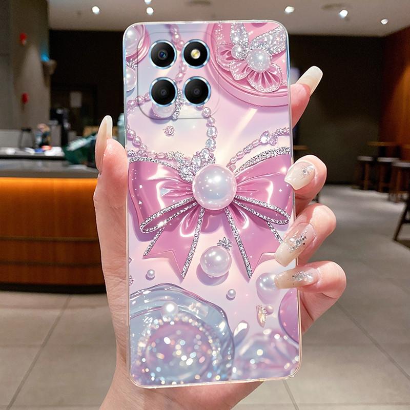 Phone Case For Honor X6 4G/X6S 4G/70 Lite/Play 30M/Honor X8 5G Butterfly Protective Casing Transparent Soft Silicone TPU Cover