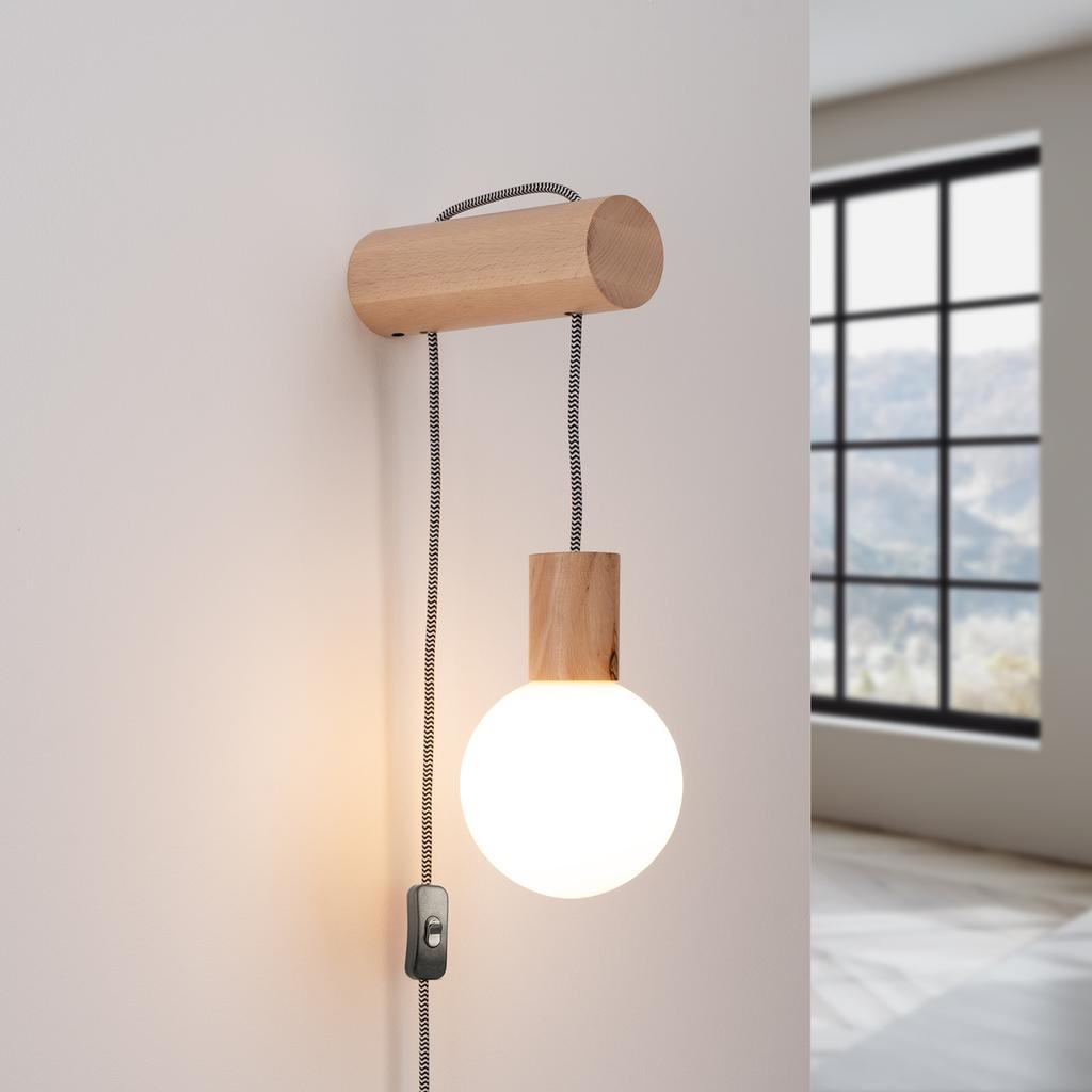 Kinkiet Nimbi 1 G9 Naturalne Drewno Wood Sollux Sl.1645