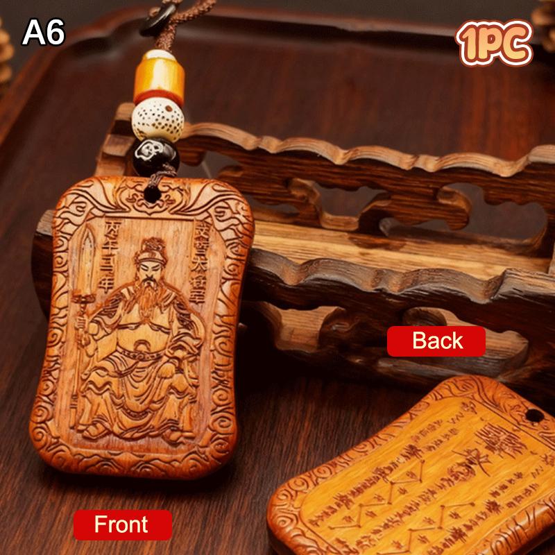 

2026 Персиковий Амулет Тай Суй Брелок Дерев яний Підвіска Тай Шуй Китайський Фен-шуй Захисний Талісман Тримач для Ключів Автомобіля Захист Щасливий Подарунок A6