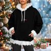 Women's Christmas Casual Fleece-Lined Hoodie With Long Sleeves And Pockets Sweatshirt Top