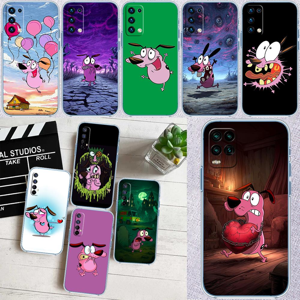 C-Courage C-Cowardly D-Dog Transparent Phone Case for Motorola Moto Edge 20 30 40 50 S30 Fusion Ultra Pro Neo Lite + G200 G23