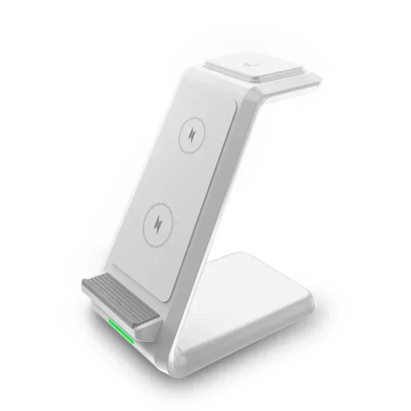 3 IN 1 Wireless Charger Stand For iPhone 16/15/14/13/12 Pro Max 15W Fast Charging Station For Apple Watch 9/8/7/6/5 Airpods 3/2