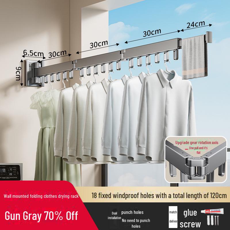 Gao Wenhai Wall-Mounted Foldable Indoor Clothes Drying Rack