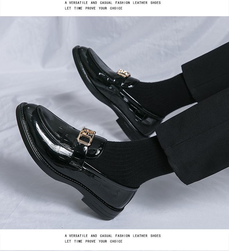 Cheap new men's shoes Brock leather shoes men's trendy low-top British style versatile soft sole Korean version casual tooling shoes men's