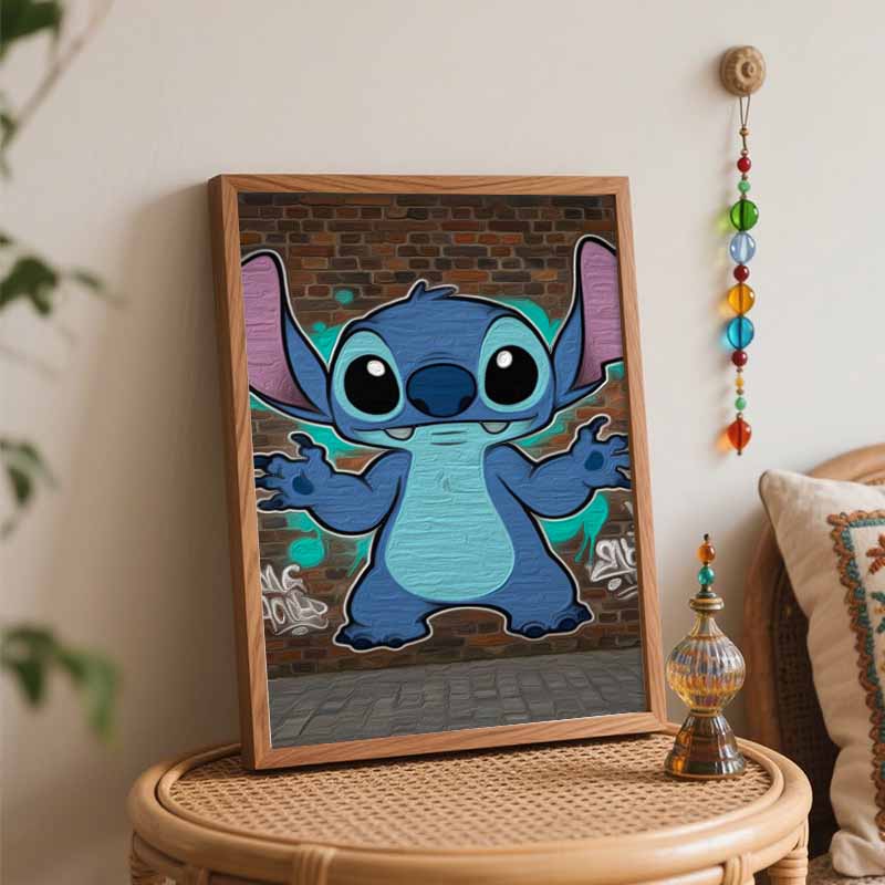 Disney Stitch graffiti oil painting art set handmade diy gift home decoration