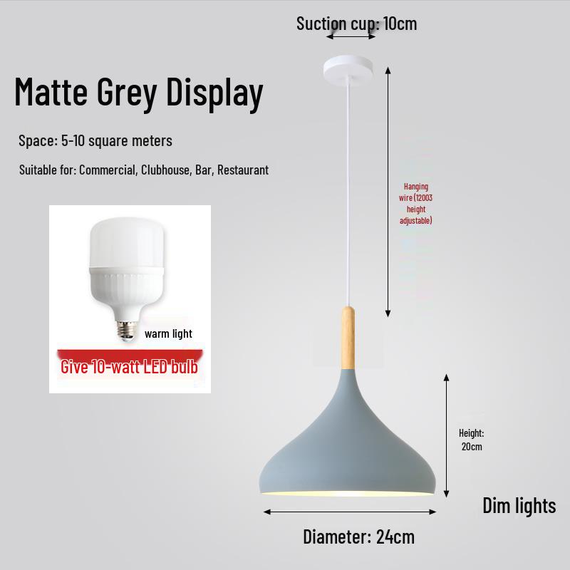 Modern Industrial Style Dining Chandelier with Creative Art Lampshade for Hot Pot/Fruit/Rice Shops