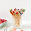 Disposable Fruit Pick Hamburger Sandwich Decoration Skewer Dessert Special Fruit Toothpick Rock Sugar Gourd Skewer Toothpick