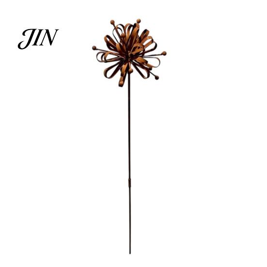 Decorative Outdoor Ground Stakes Iron Garden Stake Decor, Metal Yard Ornament with Rustproof Coating, Plugs Decor Easy Insert for Patio Villa
