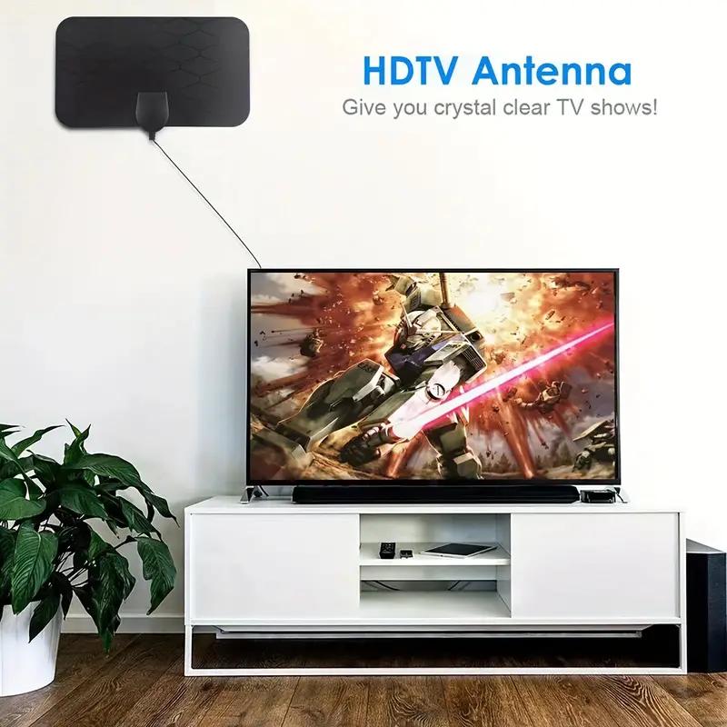 8K Indoor Digital HDTV Antenna with Amplifier – Boosts DVB-T2/ISDB-T Signals for Clear 3000-Mile TV Reception (Indoor Aerial)