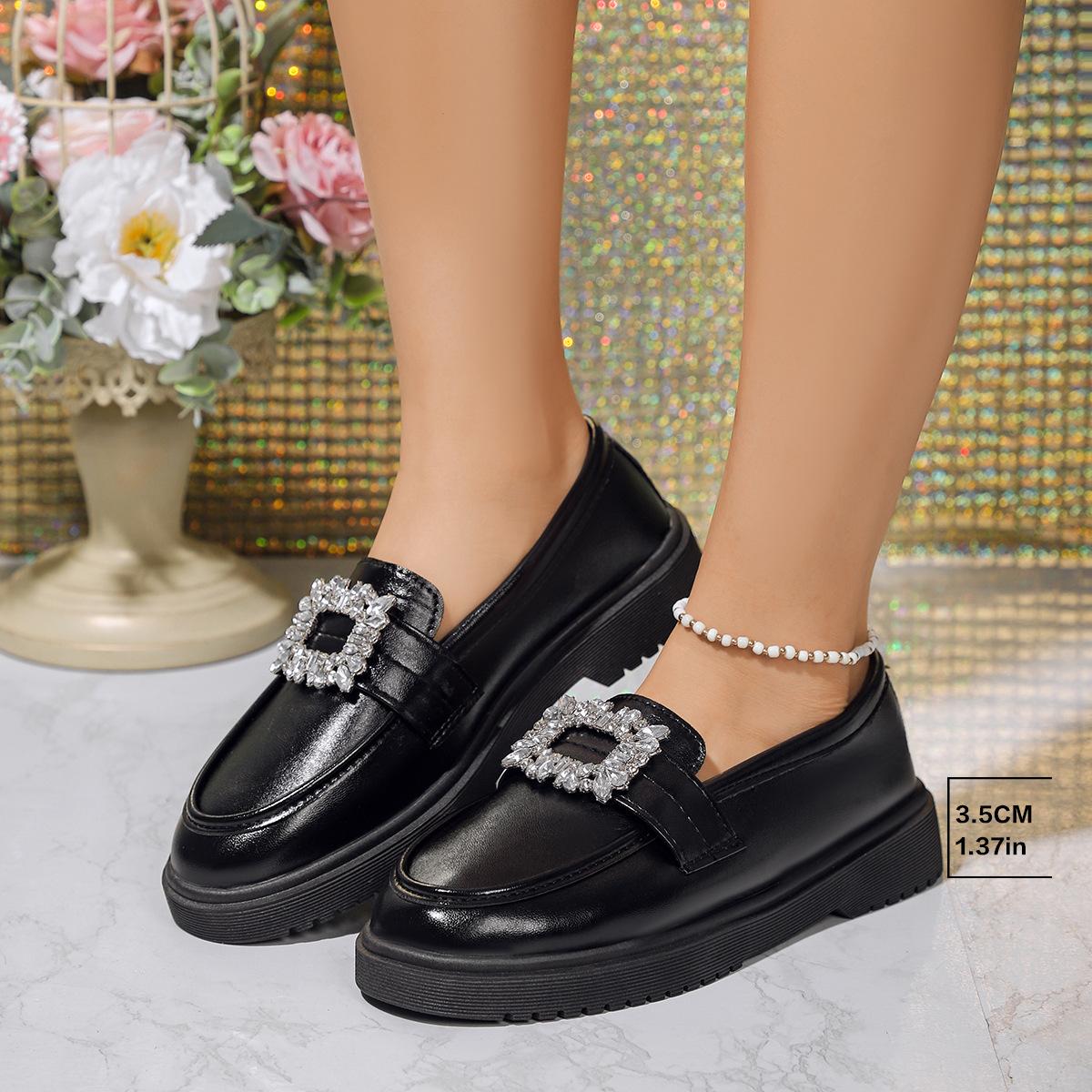 

2024 новые весенние и осенние женские повседневные туфли маленькие кожаные туфли женские туфли с круглым носком женские туфли на платформе одинарные женские 36