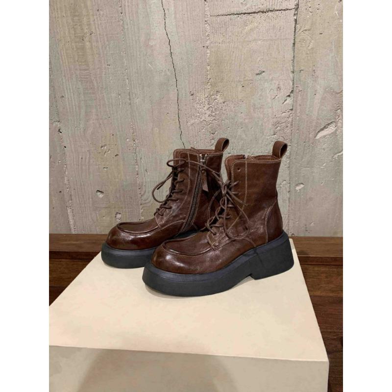 

~~ Сицилийский закат~ Стильные ботинки мартин на шнуровке на толстой подошве с боковой молнией для женщин 40