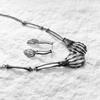 Gothic Skeleton Jewelry Suit Halloween Punk Necklace Earring  Holiday Accessories