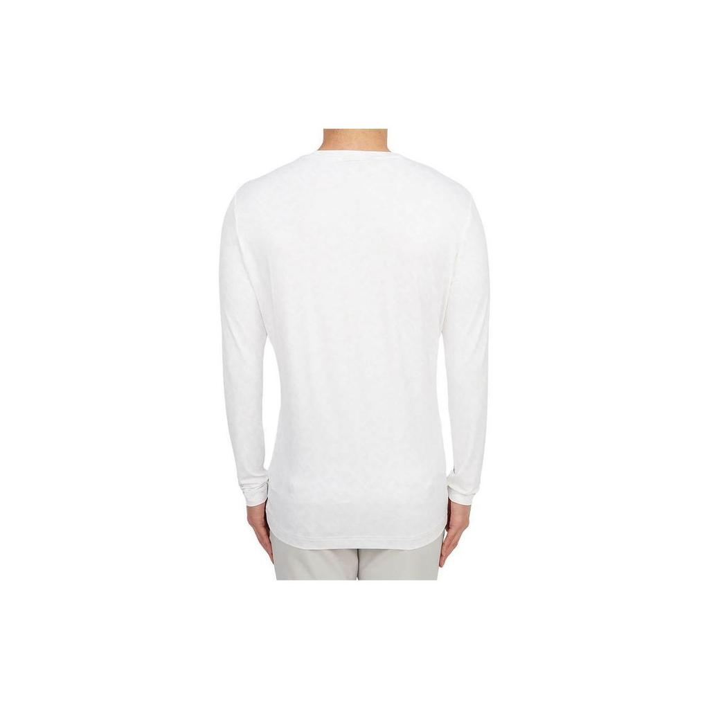 J.Lindeberg Pattern Printed Crew Neck Long Sleeve T-Shirt Men tops White GMJT08404-A036