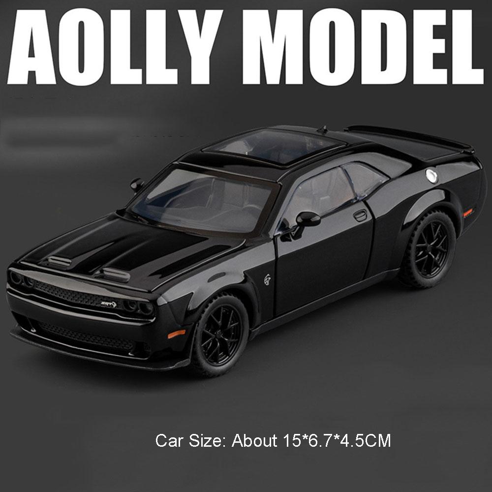 Scale 1:32 SRT Hellcat Viper Car Model Toy Shock Absorption Doors Opened Pull Back Sports Cars Models Toys Metal Ornaments