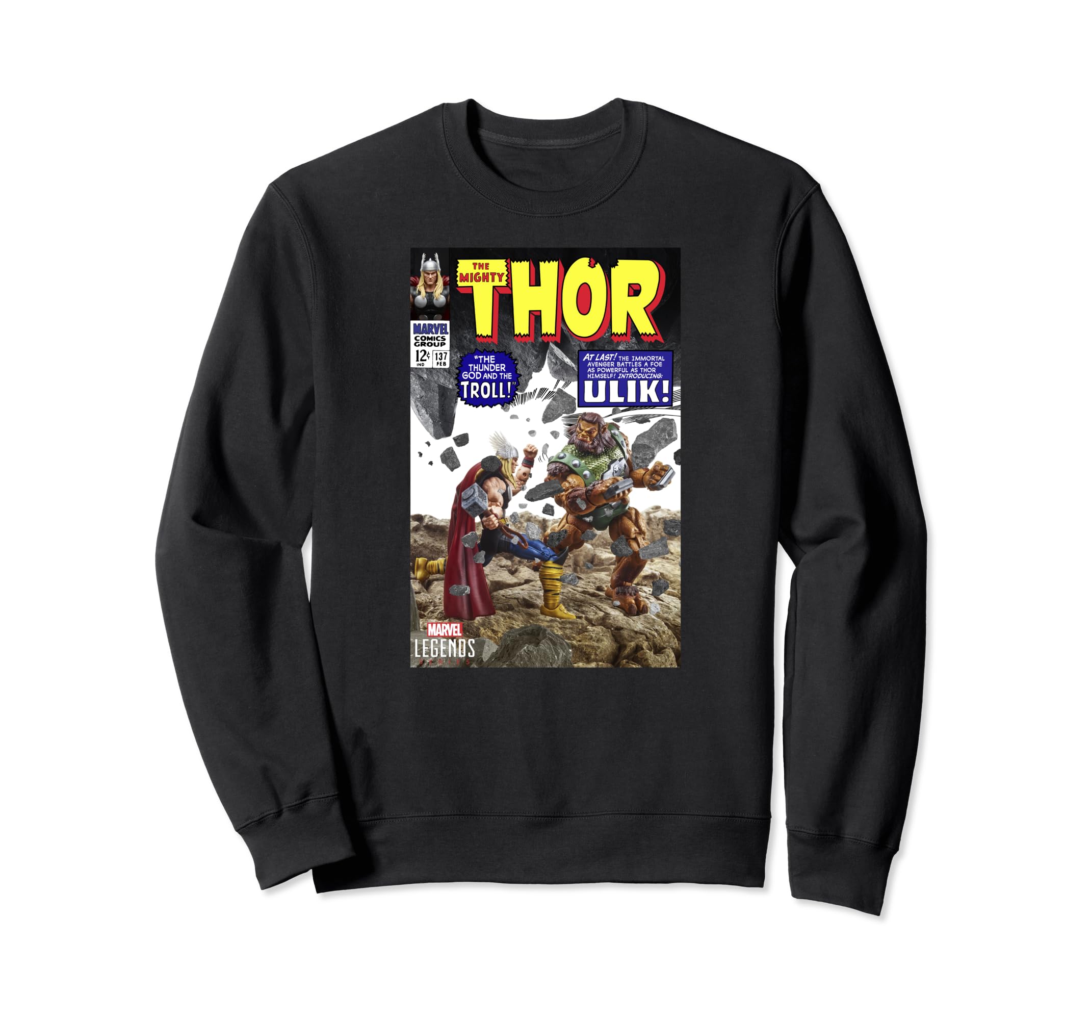

Marvel Legends Series Thor vs. Orik Troll Comic Cover Sweatshirt