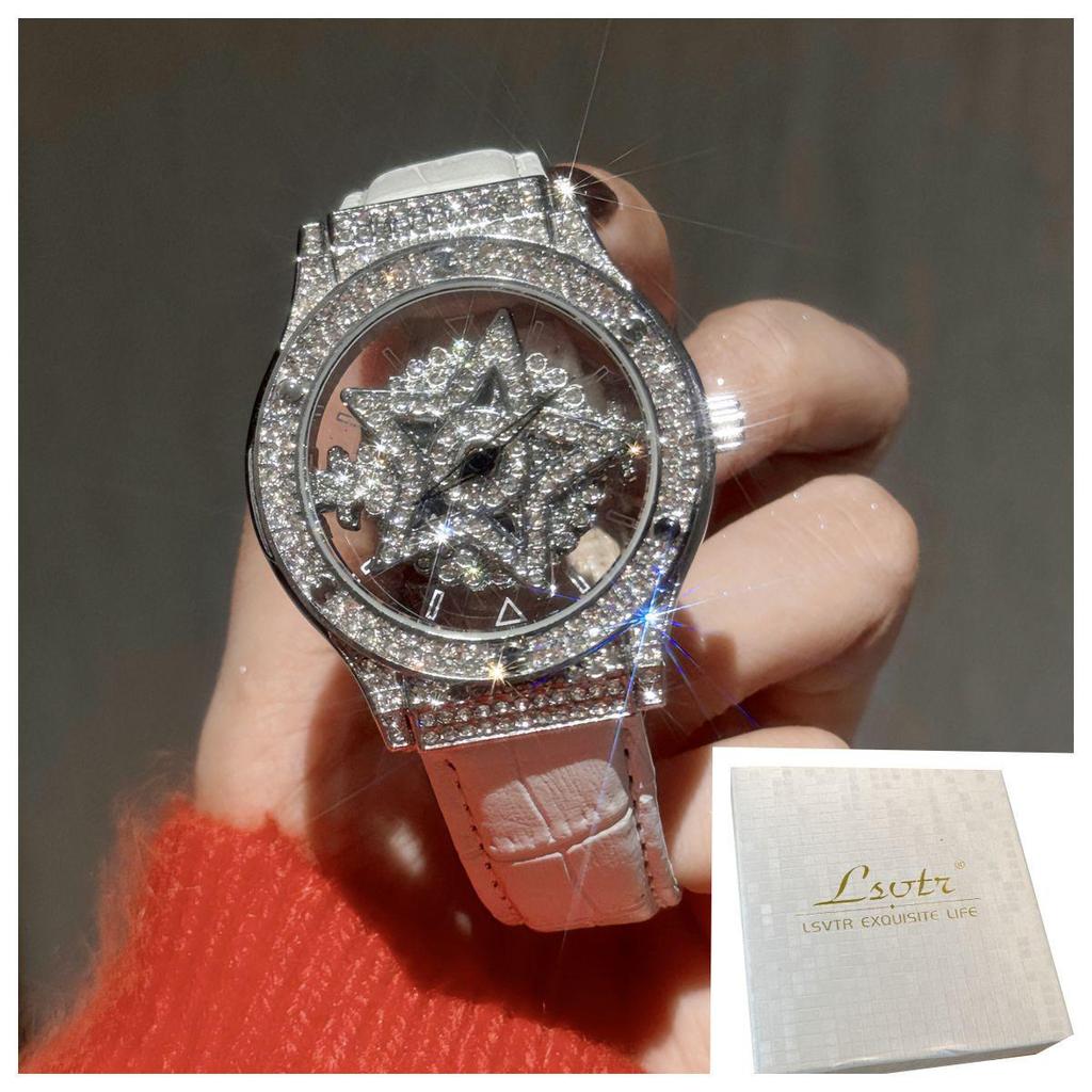 Pentagram Neuankunft Damen Glücksbringer Volldiamant Luxusuhr - Elegante und Authentische Damenuhr.