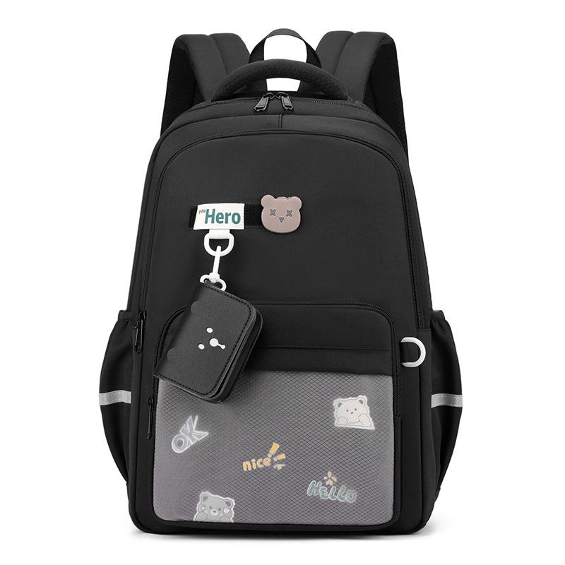 

New fresh and sweet contrasting color splicing backpack junior high school students lightweight large-capacity backpack