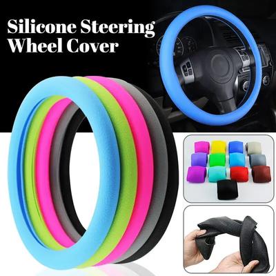 Auto Dekoration DIY Zubehör Auto Silikon Lenkradbezug Sommer Universal Elastischer Handschuhbezug Textur Weich Mehrfarbig