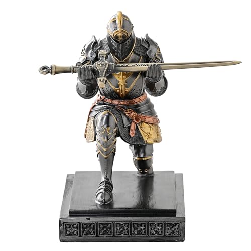 HDMbigmi King's Guard Knight Pen Holder, Pen Stand, Desk Organizer and Accessories, Resin Pencil Holder, Gift, Great for Office or Home Desk Organizer