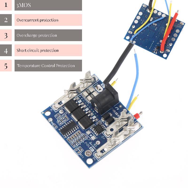 1Pcs Diy Accessories 3Mos 21V 5S Bms Pcb Circuit Board Suitable For Lithium Battery Protection Board With Temperature Protection