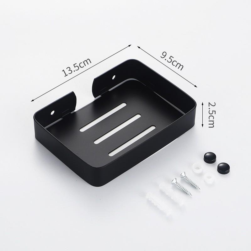 Stainless Steel No-Drilling Soap Holder, Bathroom Shower Soap Dish with Drainage, Hotel Style Rustproof Wall Mount Rack