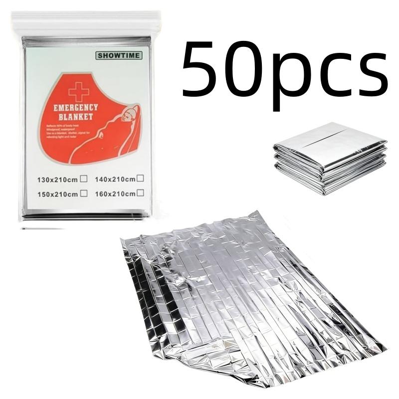 Outdoor Emergency Insulation Blanket, Silver Portable Windproof Thermal Blanket For Camping Hiking Sports