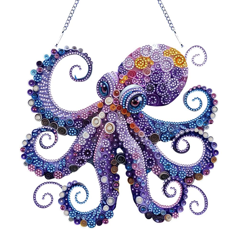 Acrylic Special Shape Flowers 5D DIY Diamond Painting Dots Pendant Rhinestone Diamond Art Pendants Diamond Painting Ornaments