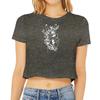 Peace and Flowers - Women’s Flowy Cropped Tee Unisex T-Shirt