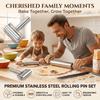 Stainless Steel Rolling Pin Non Stick Single Head Dumpling Rolling Pin Small Pastry Pizza Bakers Roller Culinary School