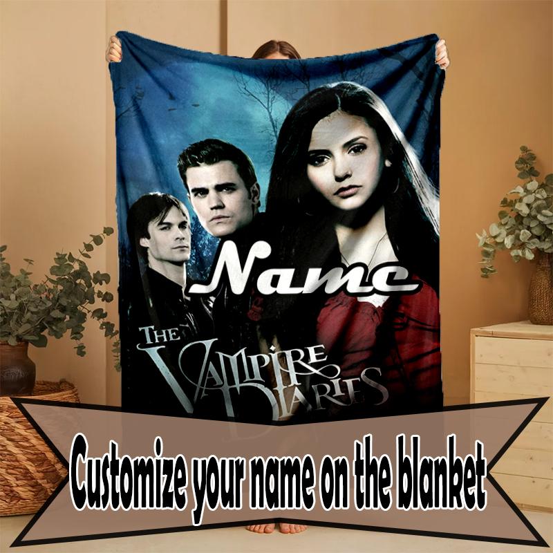 Custom Name Personalized horror theme Print Blanket, Home Decor, Bedroom, Sofa, Camping, Couch, Gifts for Birthday Christmas