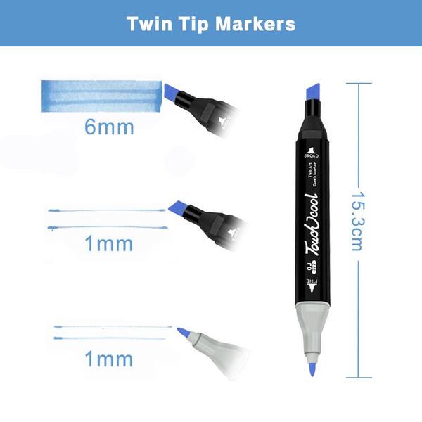 30/40/60/80pcs Twin Tip Marker Alcohol Brush Pen Sketch Mark Pen Art Supplies 30/40/60/80pcs Twin Tip Marker Alcohol Brush Pen Sketch Mark Pen Art Supplies