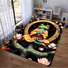 Meditative Frog in Kimono Artwork Carpet with Lotus Flowers Suitable for use as an anti-slip for living room bedroom sofas