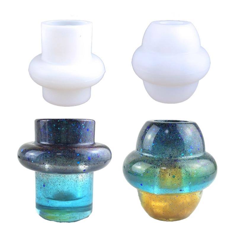 Vase Resin Mold Silicone Flower Vase Resin Mold Plant Propagation Station Mold Crystal Epoxy Mold for DIY Home Decors