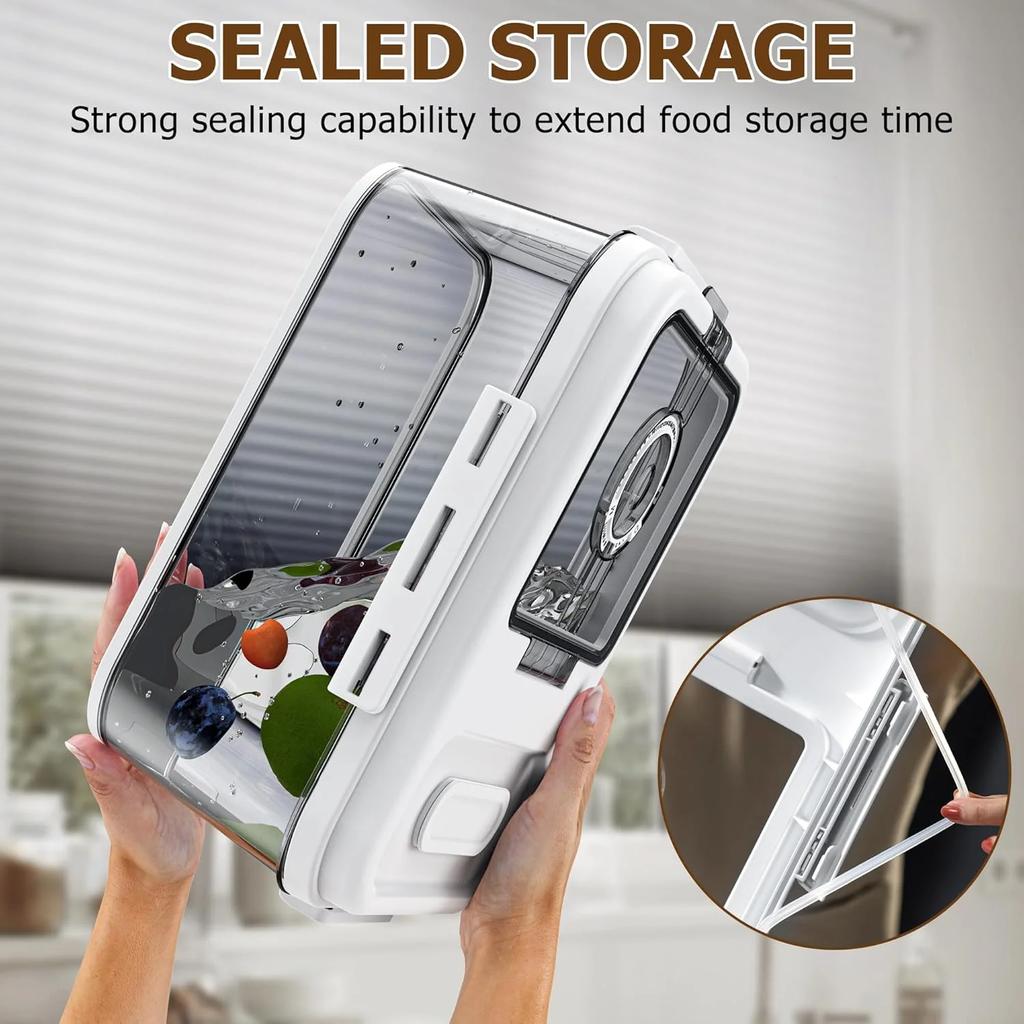 Timed Large Transparent Countertop Airtight Storage Container Food Storage Bins Moisture-Proof Insect-Proof Rice Bucket Home