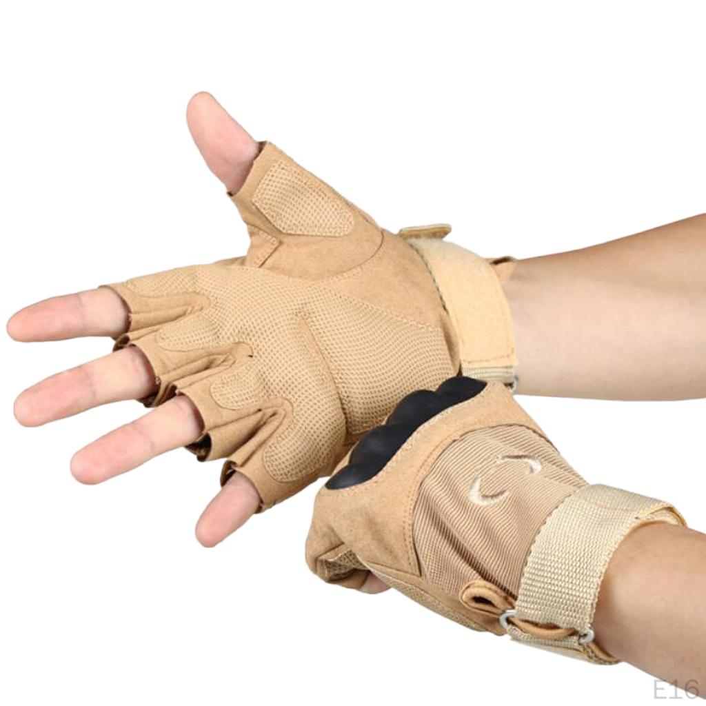 Outdoor Sports AntiSkid Fitness Fingerless Half Finger Gloves M Black