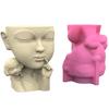 Portrait Flower Pot Silicone Resin Mold Epoxy Resin Casting Succulent Pot Mould