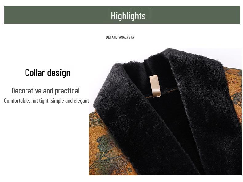 Chinese Style Faux Mink Velvet Winter Coat for Middle-Aged & Elderly Women