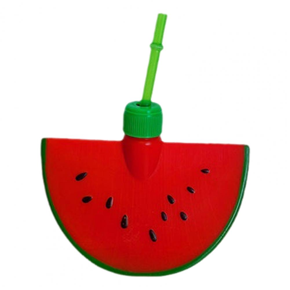 Watermelon Cup with Lid And Straw Reusable Plastic Watermelon Drinking Cups Fun Fruit Drinkware for Parties Picnics And Summer E
