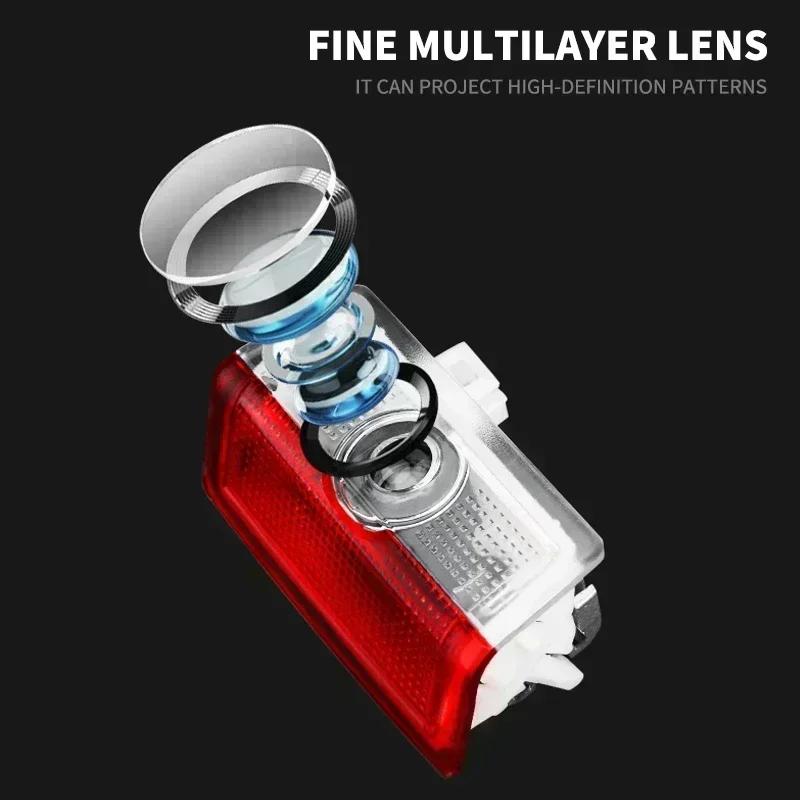 2pcs Car Door Welcome Light Logo Emblem For Mercedes Benz A C E GLC GLA GLE GLB Class W177 W205 W212 W213 X253 X156 W166 X247