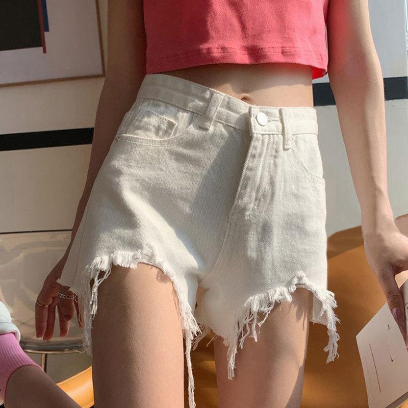 Летние женские джинсовые шорты. Модные брюки для похудения. Модные тонкие шорты — фото 9