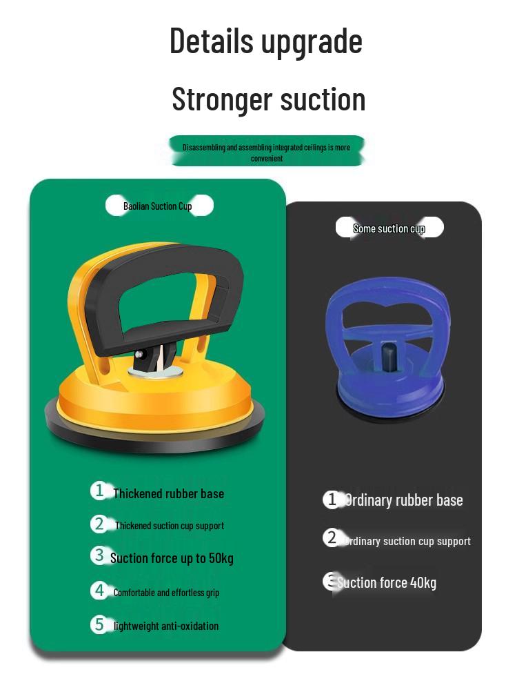 Multi-Surface Suction Lifter for Ceilings and Tiles