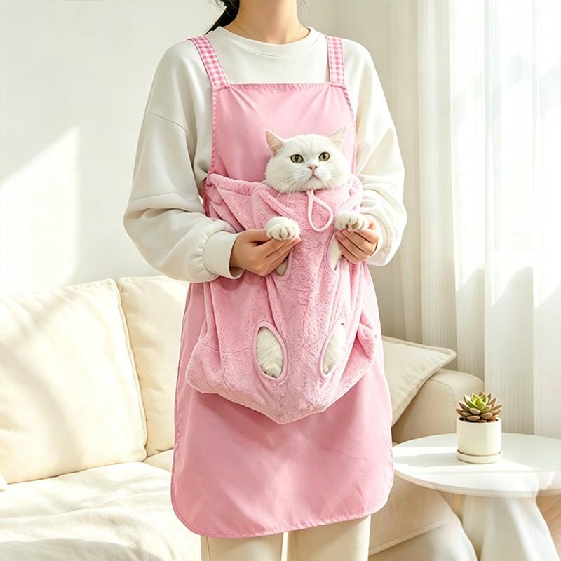 Cat Hugging Apron Pet Owners - Anti-Scratch Hair-Resistant Comfortable Indoor Interaction Wear