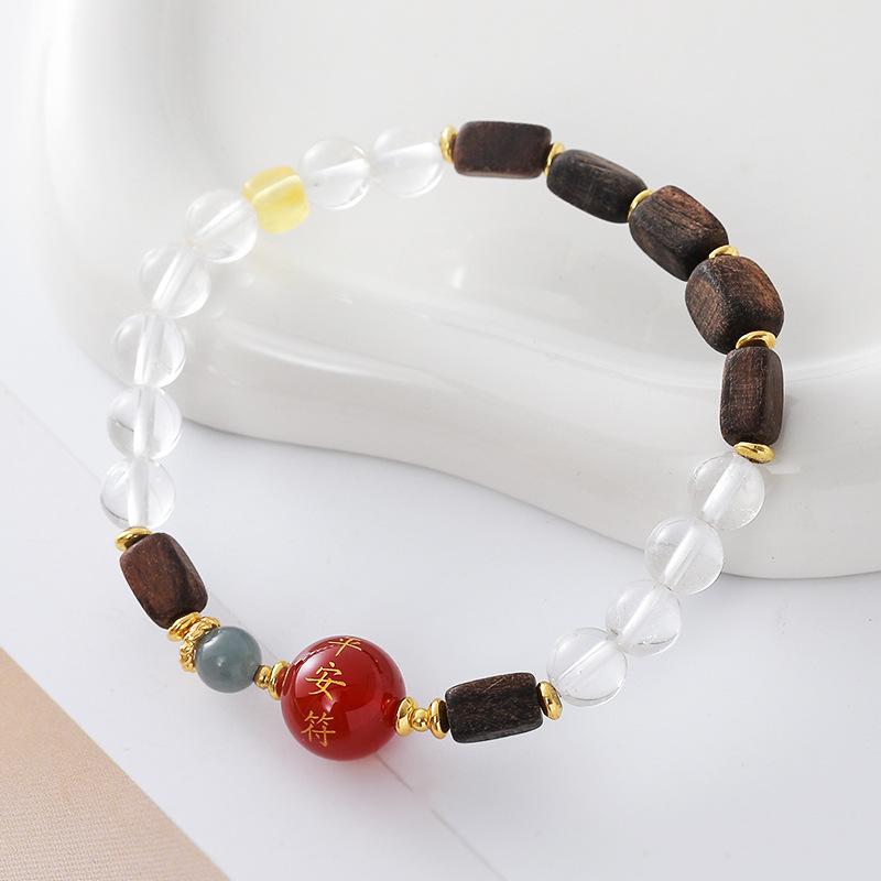 Natural white crystal bracelet, Nanhong agate bracelet.fashion women daily jewelry gift