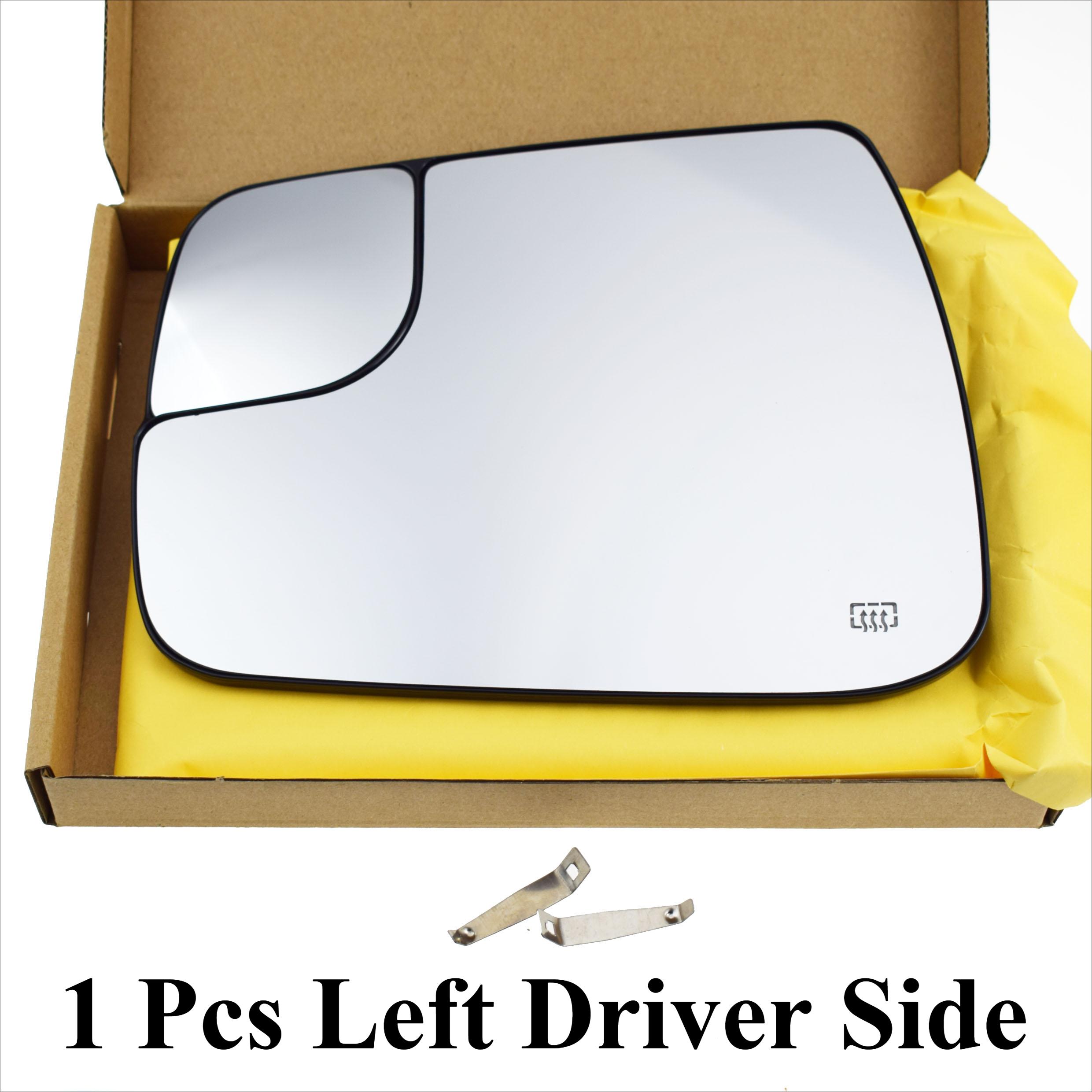 Left or Right Heated Rearview Mirror Glass + Blind Spot w/ Backing Plate For Dodge Ram 1500 3.0L 3.6L 5.7L 1 Pcs Left Side