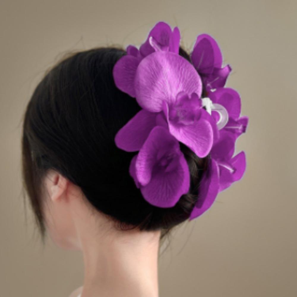 Super Fairy Orchid Hair Clip Purple Lily Flower Headwear New Hair Accessories  Woman