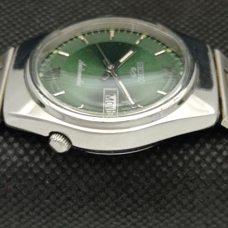 BRUKT VINTAGE SEIKO 5 AUTO 6309A JAPAN HERRE D/D GRØNN UR 608e-a315958-2 SKU608e-a315958