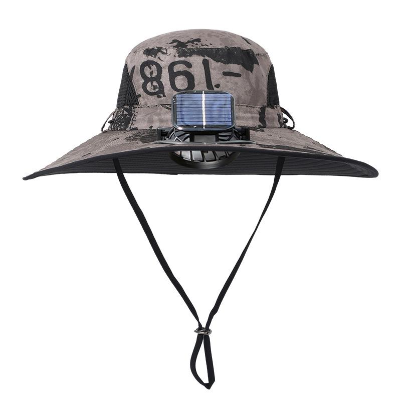 

Men s Large Solar-Powered Rechargeable Fan Hat, Summer Sun Protection for Outdoor, Hiking, Mountaineering, and Fishing. Adjustable